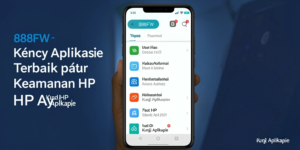 Tampilan antarmuka kunci aplikasi 888FW yang sederhana dan efektif.
