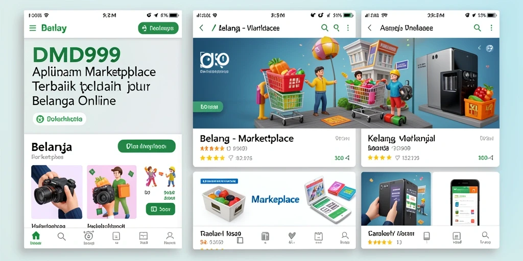 Tampilan antarmuka DMD999 yang user-friendly untuk belanja online.