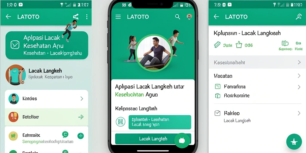 Tampilan antarmuka utama aplikasi Lacak Langkah LATOTO.