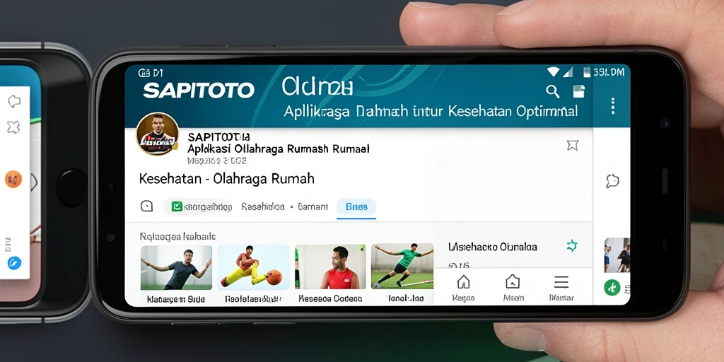 Antarmuka SAPITOTO menampilkan berbagai pilihan latihan di rumah.
