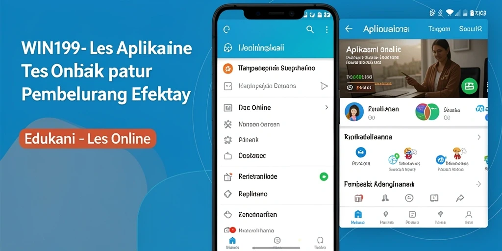 Antarmuka interaktif aplikasi WIN199 untuk Les Online.